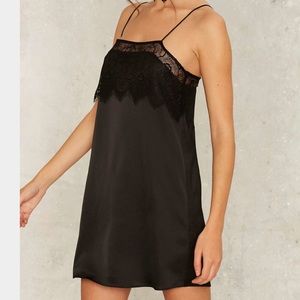 Nasty Gal Dresses - 2️⃣🛑 Too Bad Lace Trim Satin Cami Slip Nasty Gal Dresses - 2️⃣🛑 Too Bad Lace Trim Satin Cami Slip