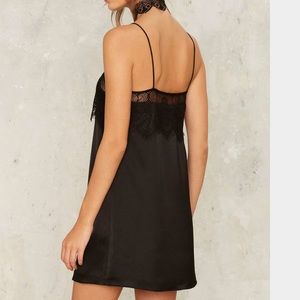 Nasty Gal Dresses - 2️⃣🛑 Too Bad Lace Trim Satin Cami Slip Nasty Gal Dresses - 2️⃣🛑 Too Bad Lace Trim Satin Cami Slip