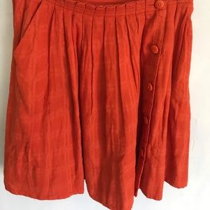 Gorgeous Orange Pleated Skirt