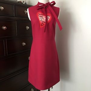 NWT Auth Valentino L'Amour Heart Motif Dress Sz 4