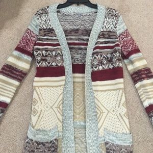 Long warm cardigan