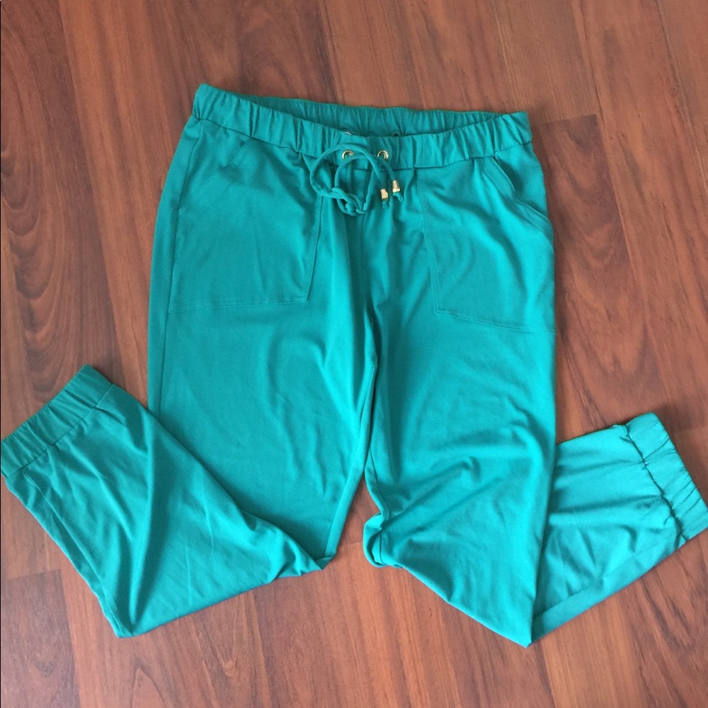 New York & Company Teal Jogging Pants