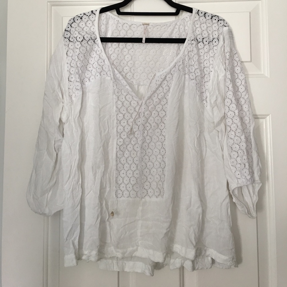 Free People Eyelet Top