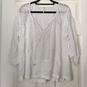 Free People Eyelet Top