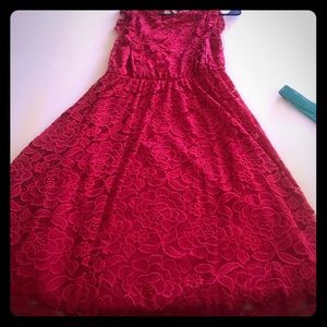 Red Lauren Conrad dress