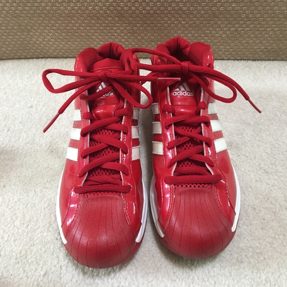 Red adidas high rise