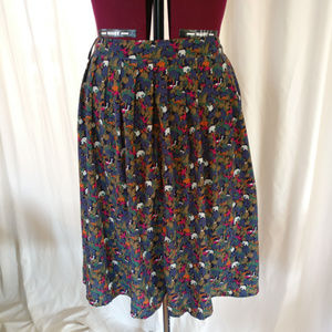 eShakti jungle print pleated skirt 3X 24W