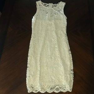 Sexy fitting off white lace dress