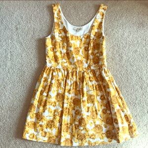 Gold flower dress