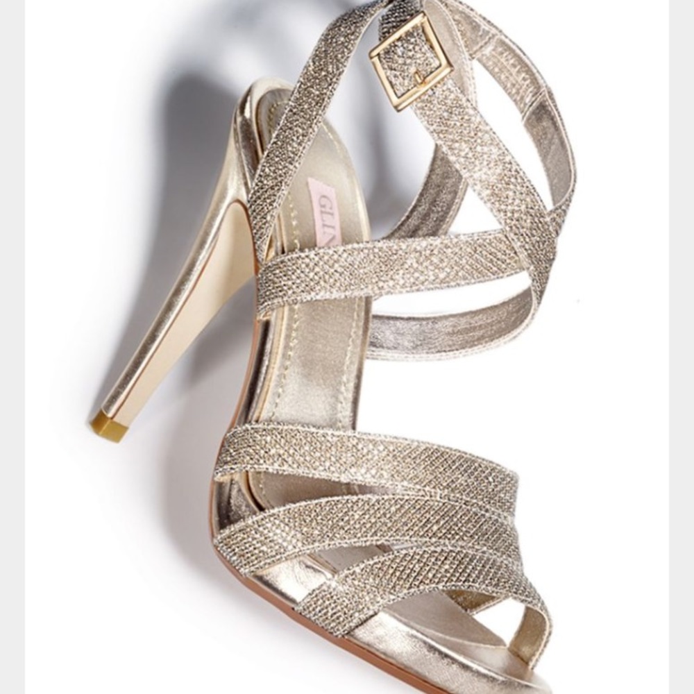 Sparkly cute gold heels