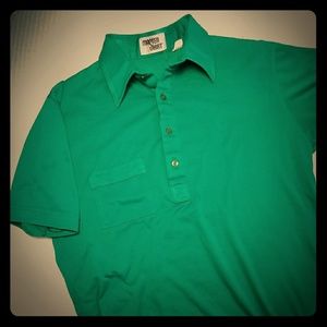 70's Vintage Green Golf Polo