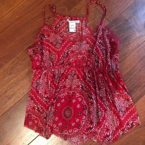 Super cute bandana print tank top