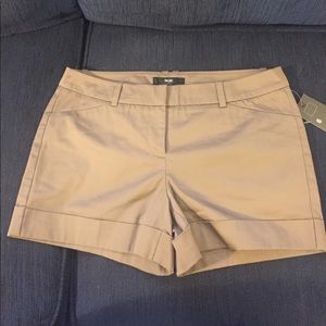 Light brown cuffed shorts