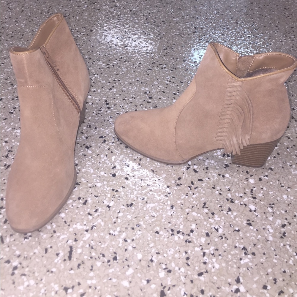 Tan booties
