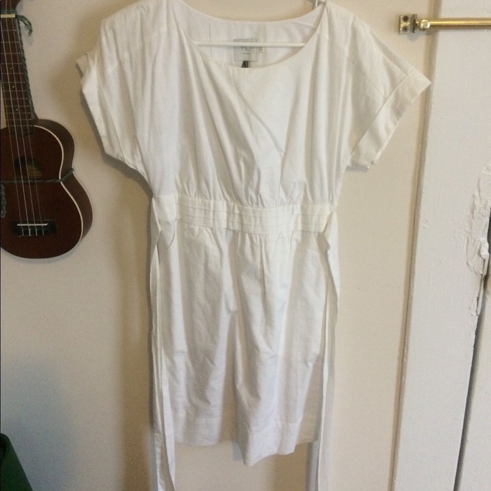 Anthropologie white dress never worn