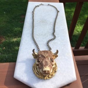 Bull head necklace