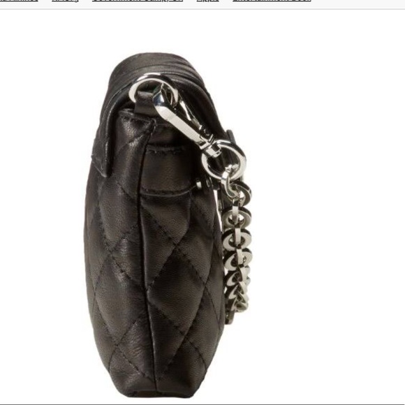 LAMB SKIN Calvin Klein Diamond-Quilted Handbag - Picture 4 of 6