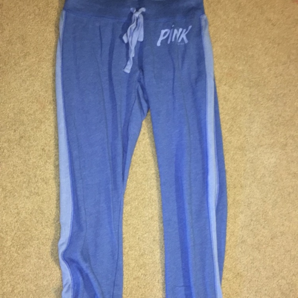 VS PINK blue skinny cuffed sweatpants