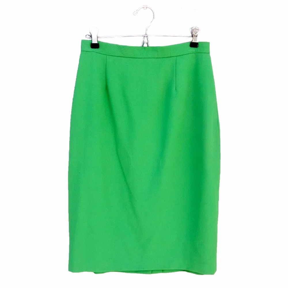 Vintage Green Wool Pencil Skirt