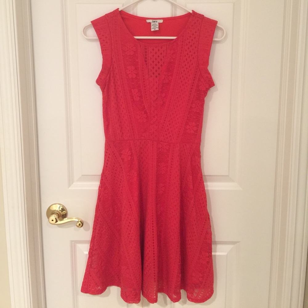Bar III XS Melon Color Lace Dress