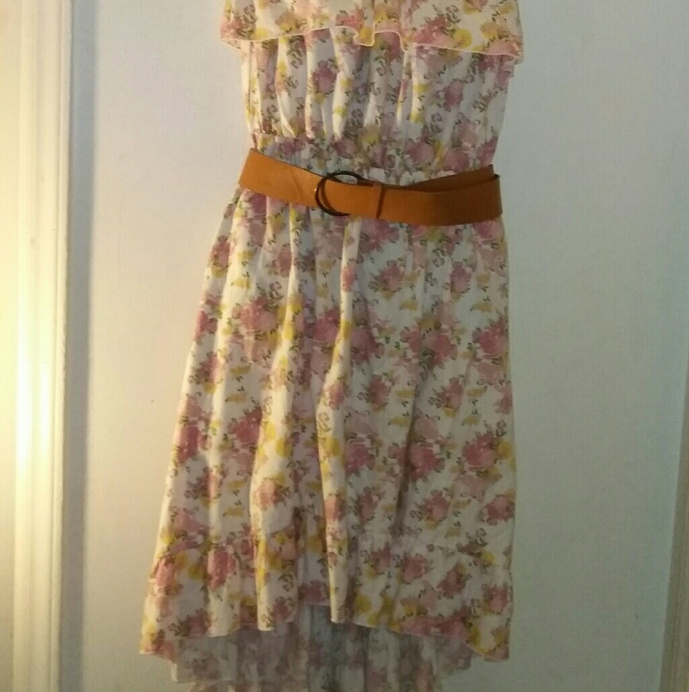 Floral Tube Ruffle Dress