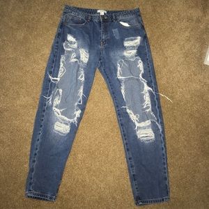Size 30 Super ripped, distressed jeans!