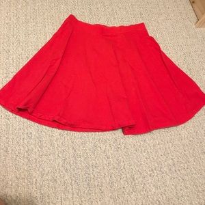 Red skater skirt