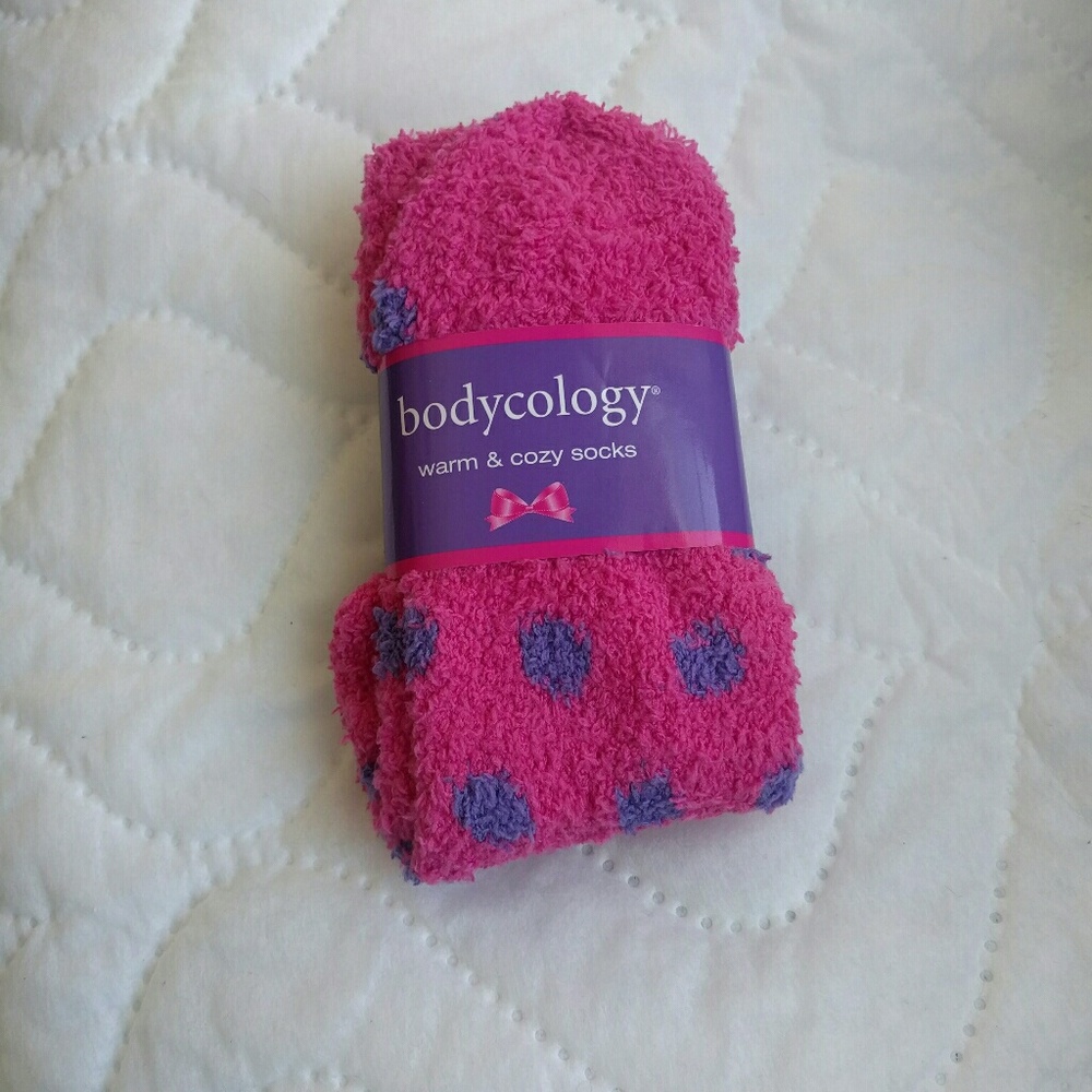 Polka Dot Fuzzy Socks