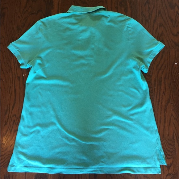 Men's size 7  Lacoste Aqua green polo - Picture 4 of 4