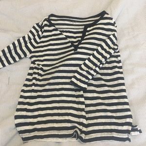 Lightweight navy and white striped shirt