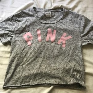 VSPINK *NWOT Cropped Campus Tshirt