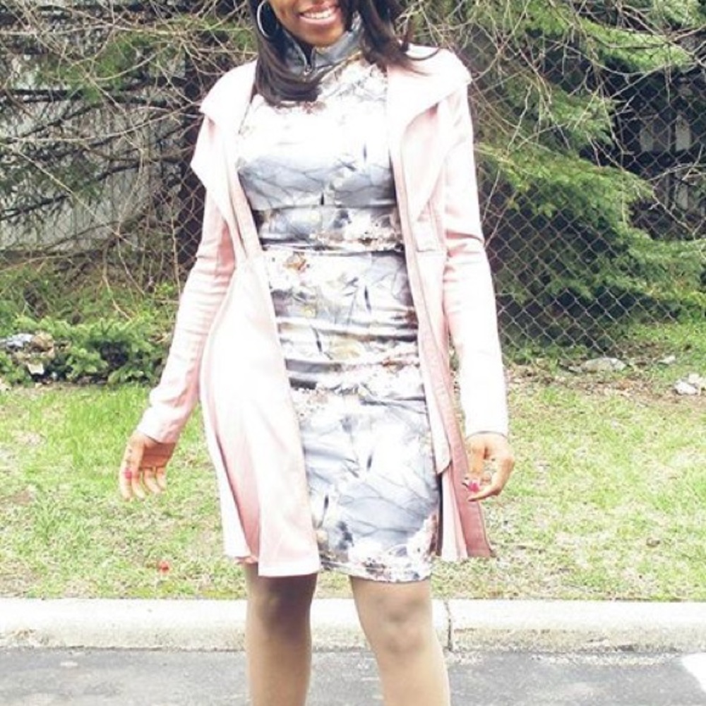 Stand Collar Pencil Dress