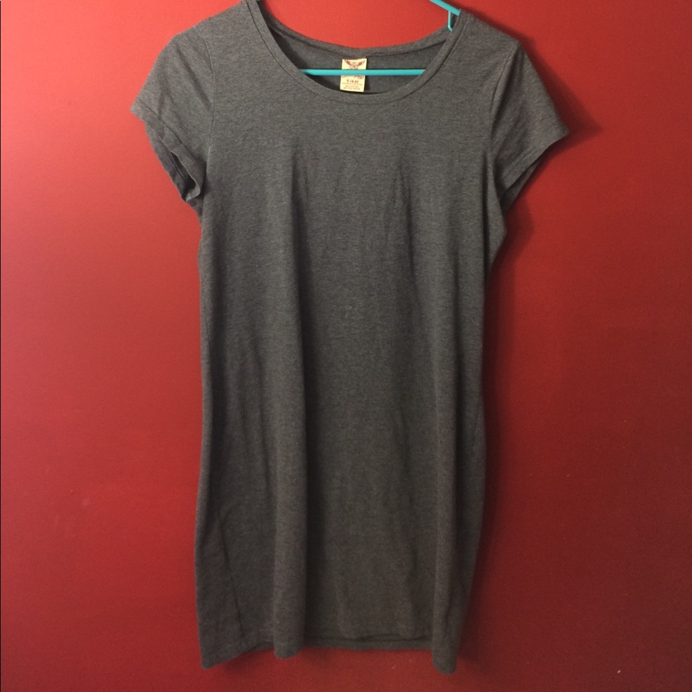 Gray shirt dress