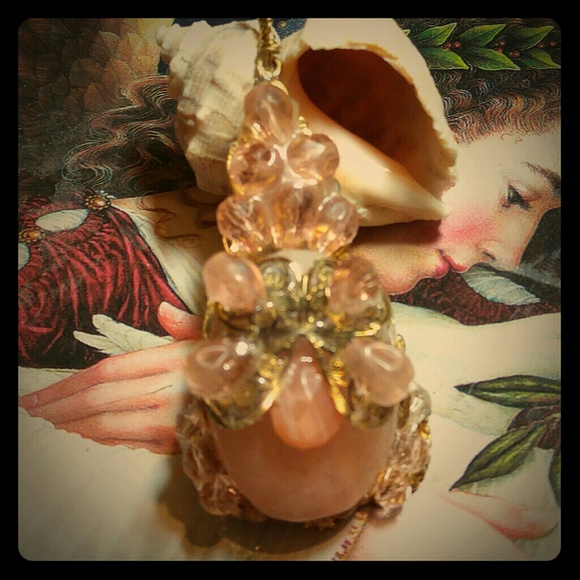 #0051 Artisan Handcrafted Rose Quartz Pendant - Picture 2 of 3