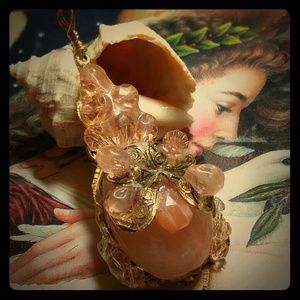 #0051 Artisan Handcrafted Rose Quartz Pendant