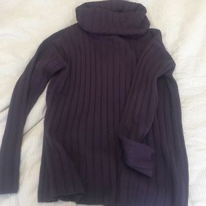 Chunky Knit Plum Turtleneck