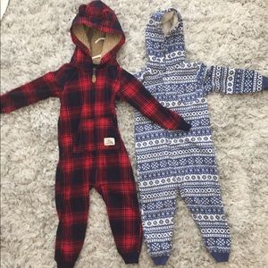 Sold ... Carters Fleece suits