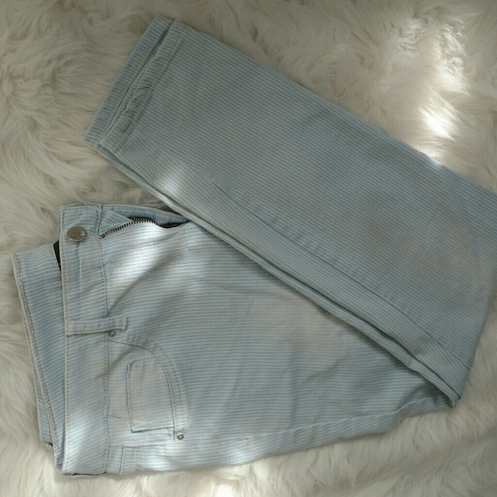 M by Missoni Straight Leg Striped Jeans