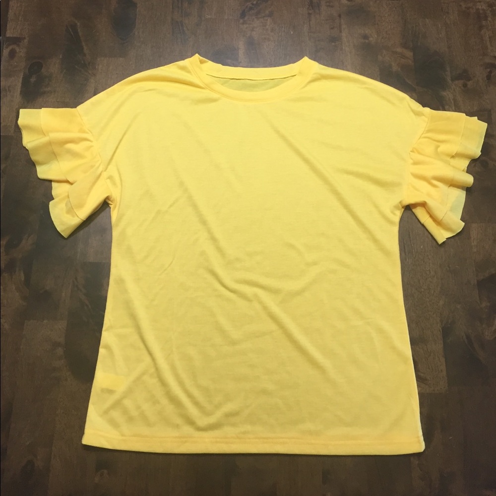 NWOT Ruffled Sleeve Shirt