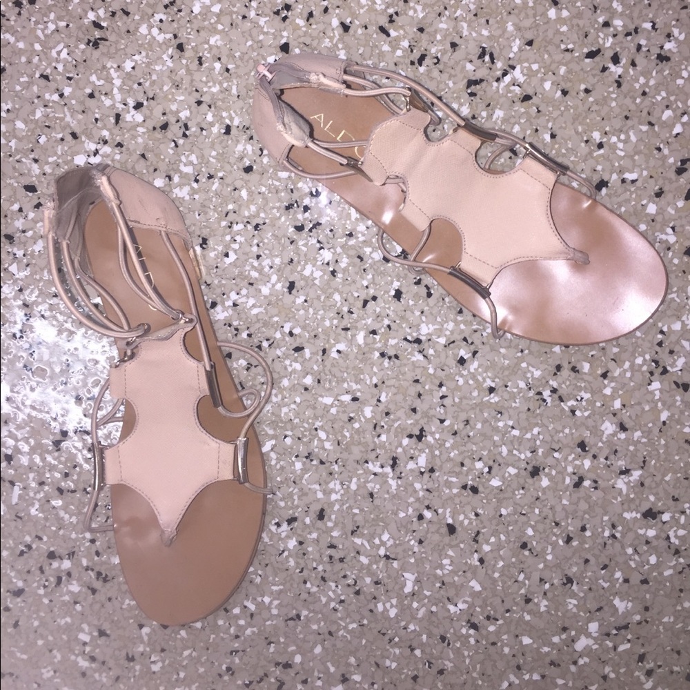 Gladiator blush sandals