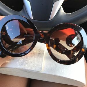 Prada SPR 27N Baroque Swirl Women's Sunglasses