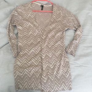 V-Neck Chevron Cardigan