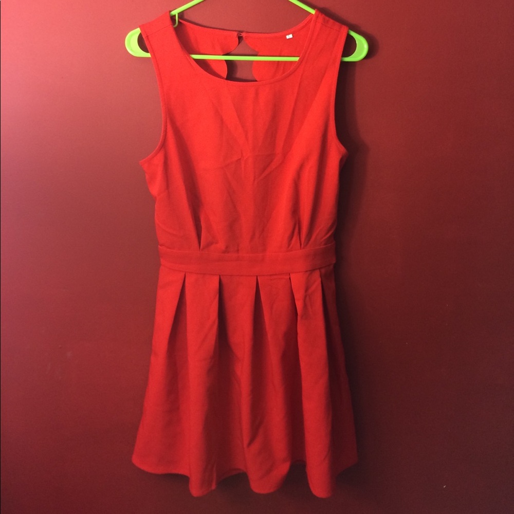 Bright red/orange dress