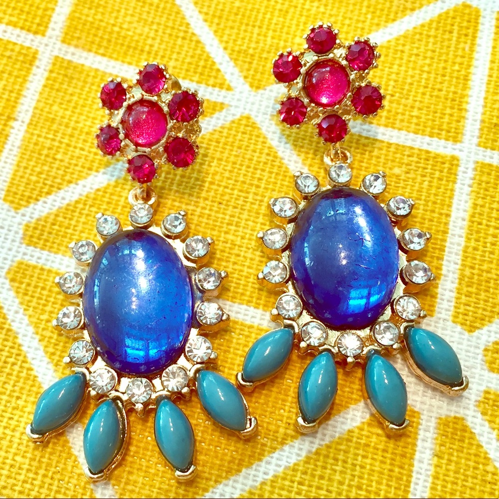 Banana Republic statement flower drop earrings