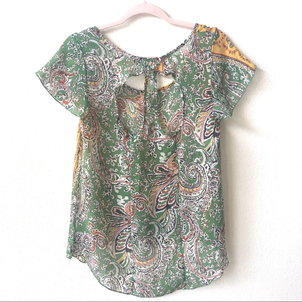 Patterned Sheer Top - Picture 2 of 5