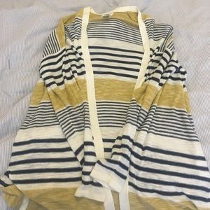 Navy and Mustard Cardigan