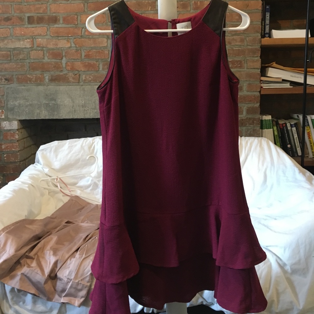 Anthropologie HD in Paris Magenta Tiered Dress