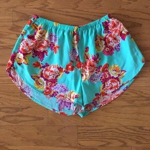 Tropical Mint Knit Shorts