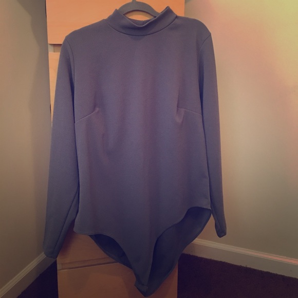 Grey Long Sleeve Bodysuit - Picture 1 of 2