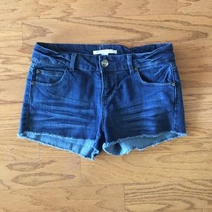 Basic Dark Wash Denim Shorts